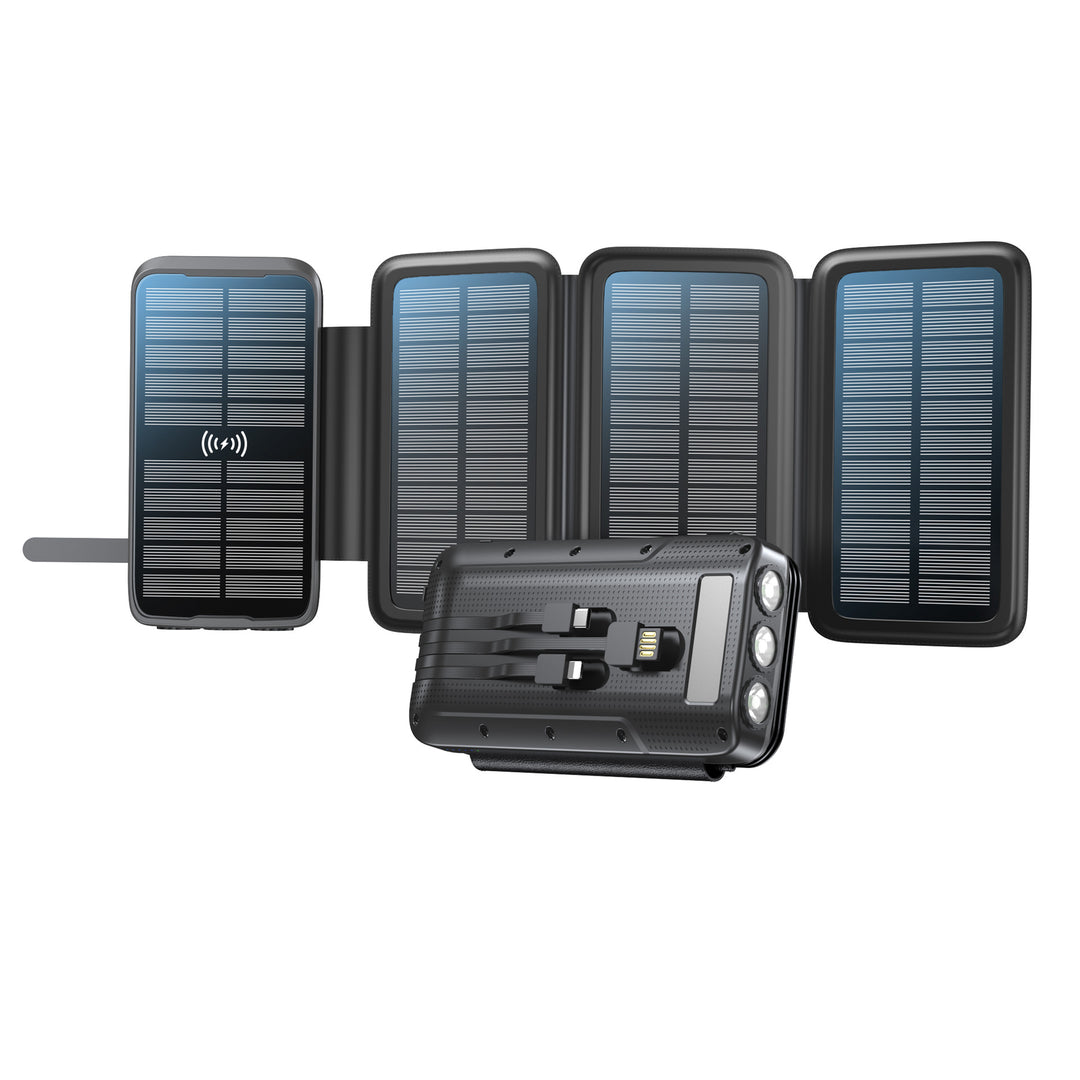 Solar Power Bank with Wireless Charging Function by Stornfield