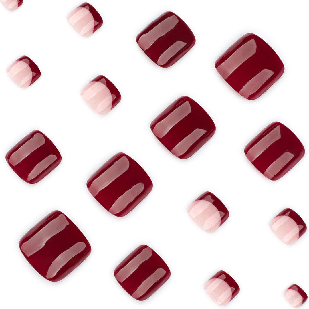 Artistic toenail design with elegant color gradient Stornfield