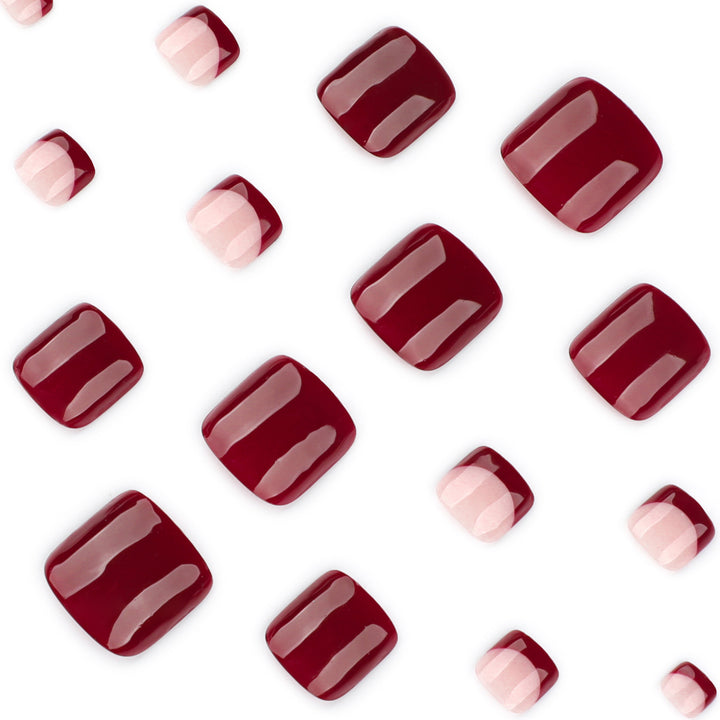 Artistic toenail design with elegant color gradient Stornfield