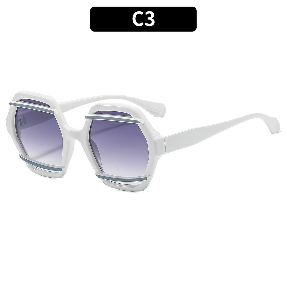 Architectural Octagonal Frame Sunglasses