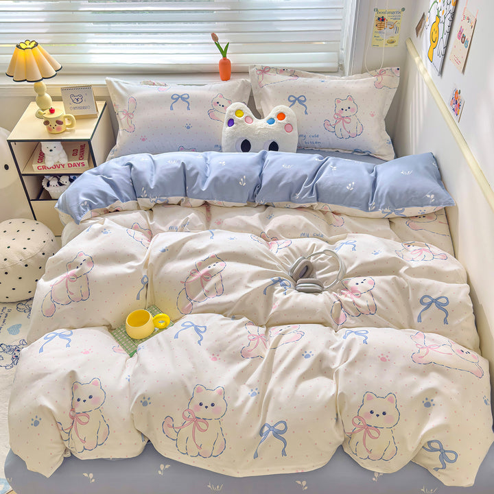 Comforting Bunny Print Bedding Set