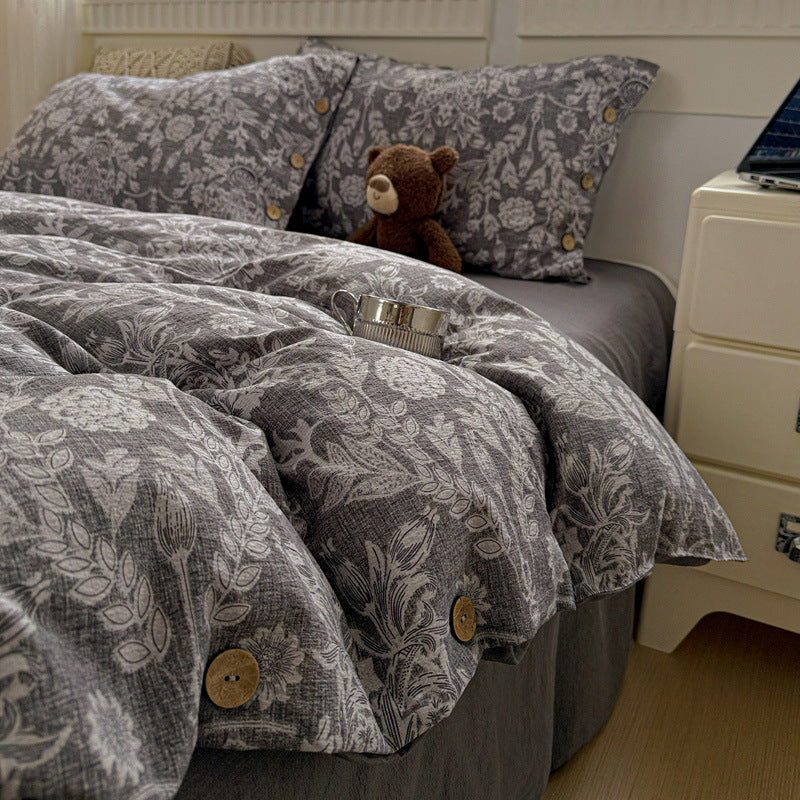 Elegant Floral Patterned Duvet Cover Set