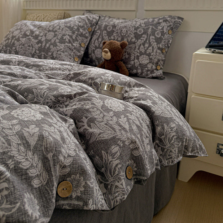 Elegant Floral Patterned Duvet Cover Set
