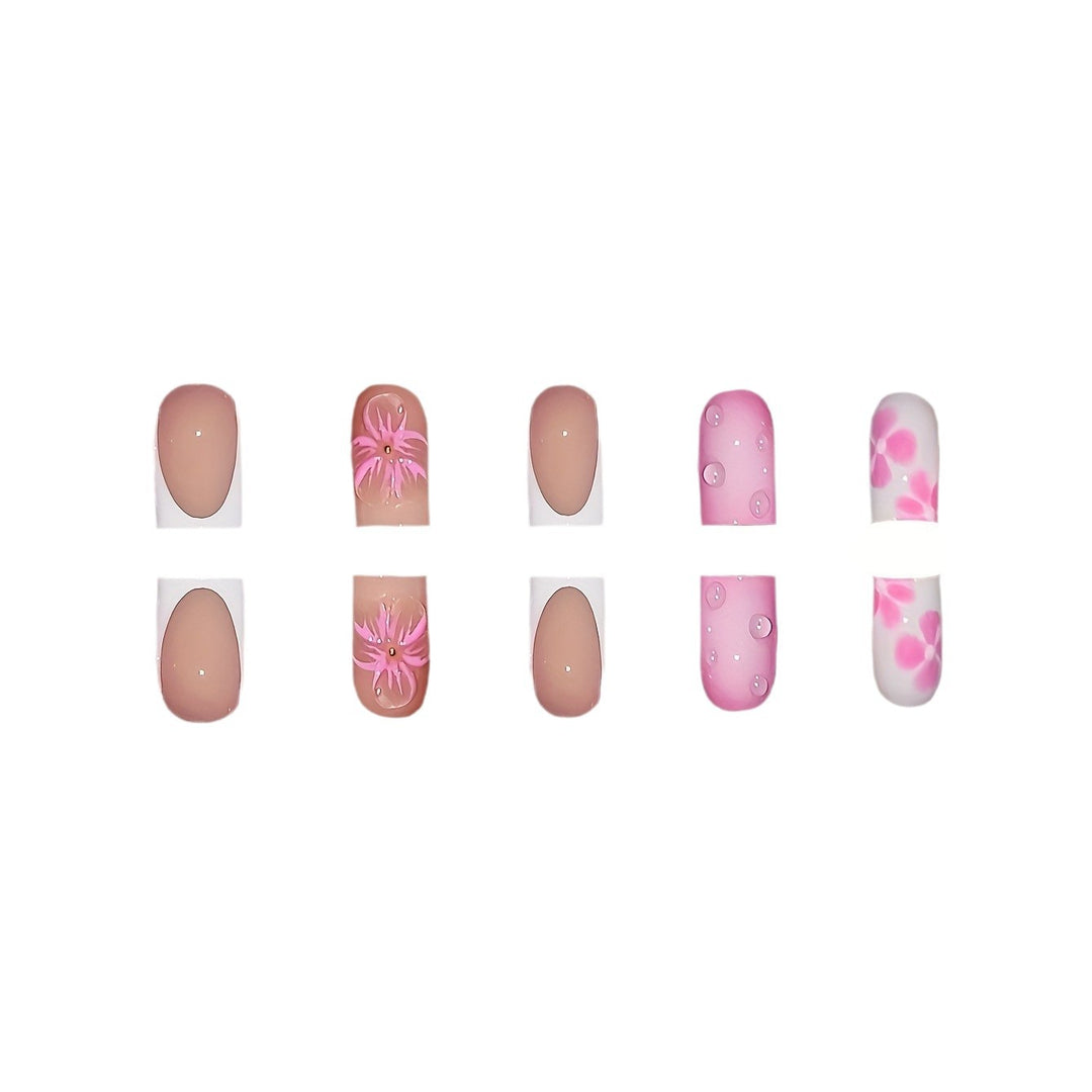 Artistic Floral Nail Art Extensions Stornfield