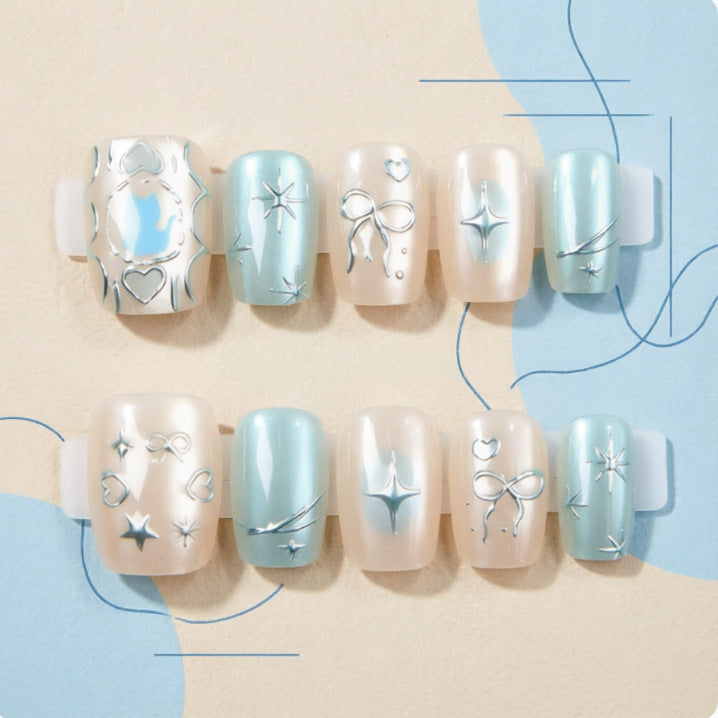 Artificial nails with elegant star design Stornfield