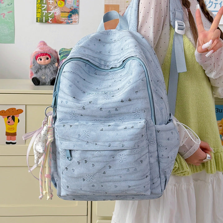 Stylish Heart Pattern Backpack Stornfield