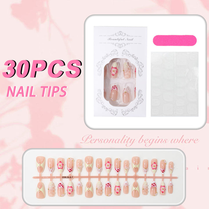 Floral Design Premium Press-On Nail Tips Stornfield