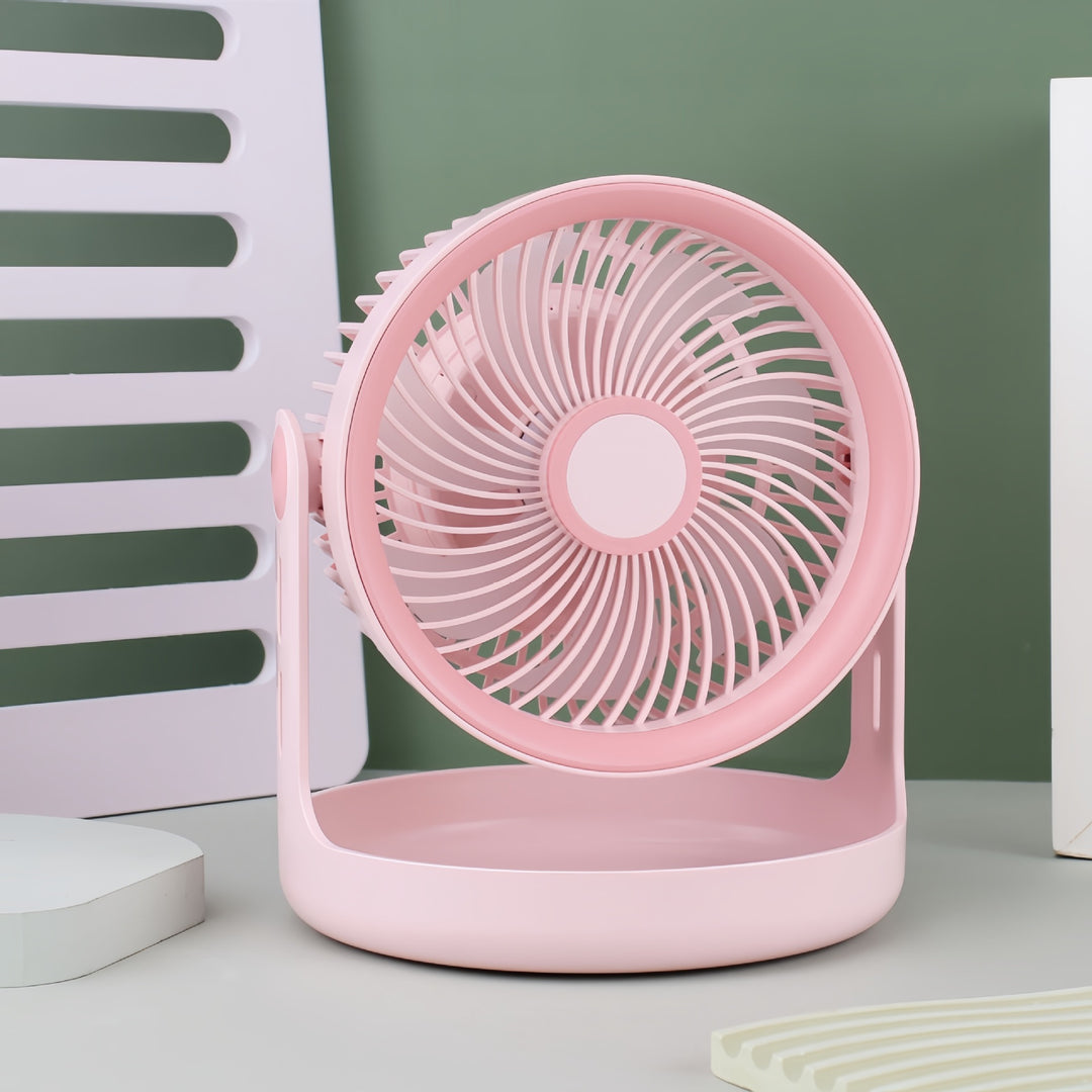 Ladies table fan with adjustable head and quiet operation mode Stornfield