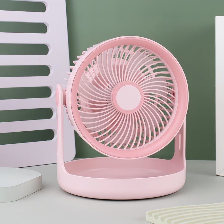 Ladies table fan with adjustable head and quiet operation mode Stornfield