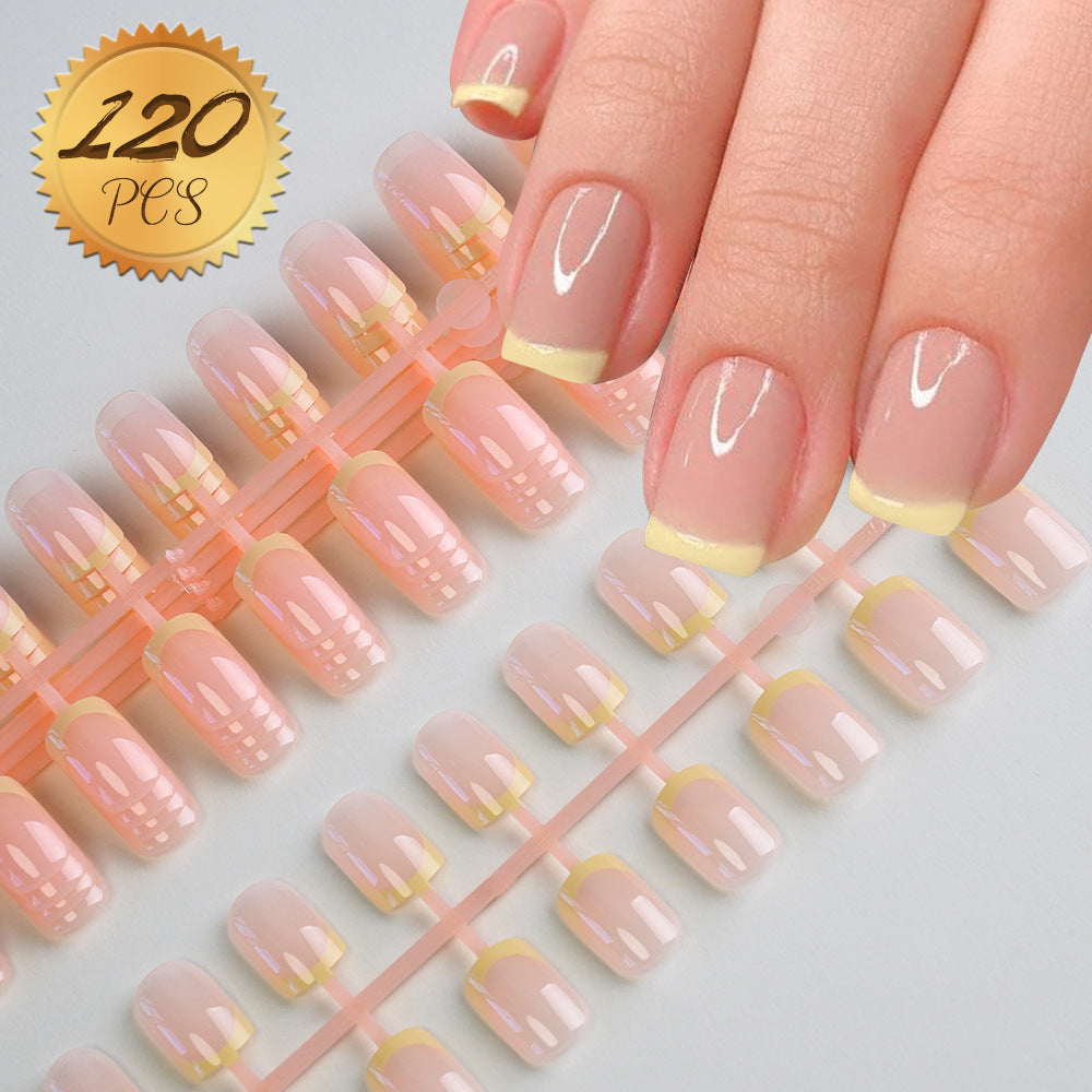 Decorative French Tip Press-On Nail Set Stornfield