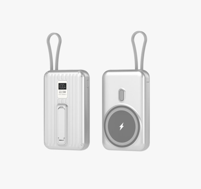 Portable power bank with integrated magnetic charger and digital display Stornfield