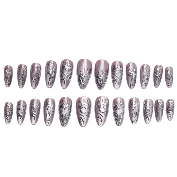 Acrylic nail kit with extravagant 3D designs and glamorous embellishments Stornfield