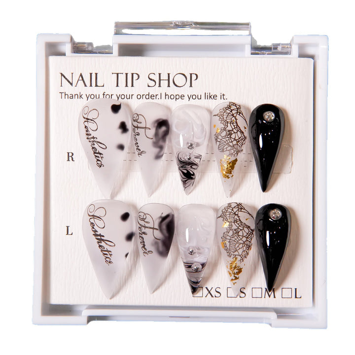 Artistic Gothic Stiletto Press-On Nails