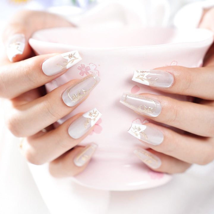 Floral Design Press-On Nail Set Stornfield