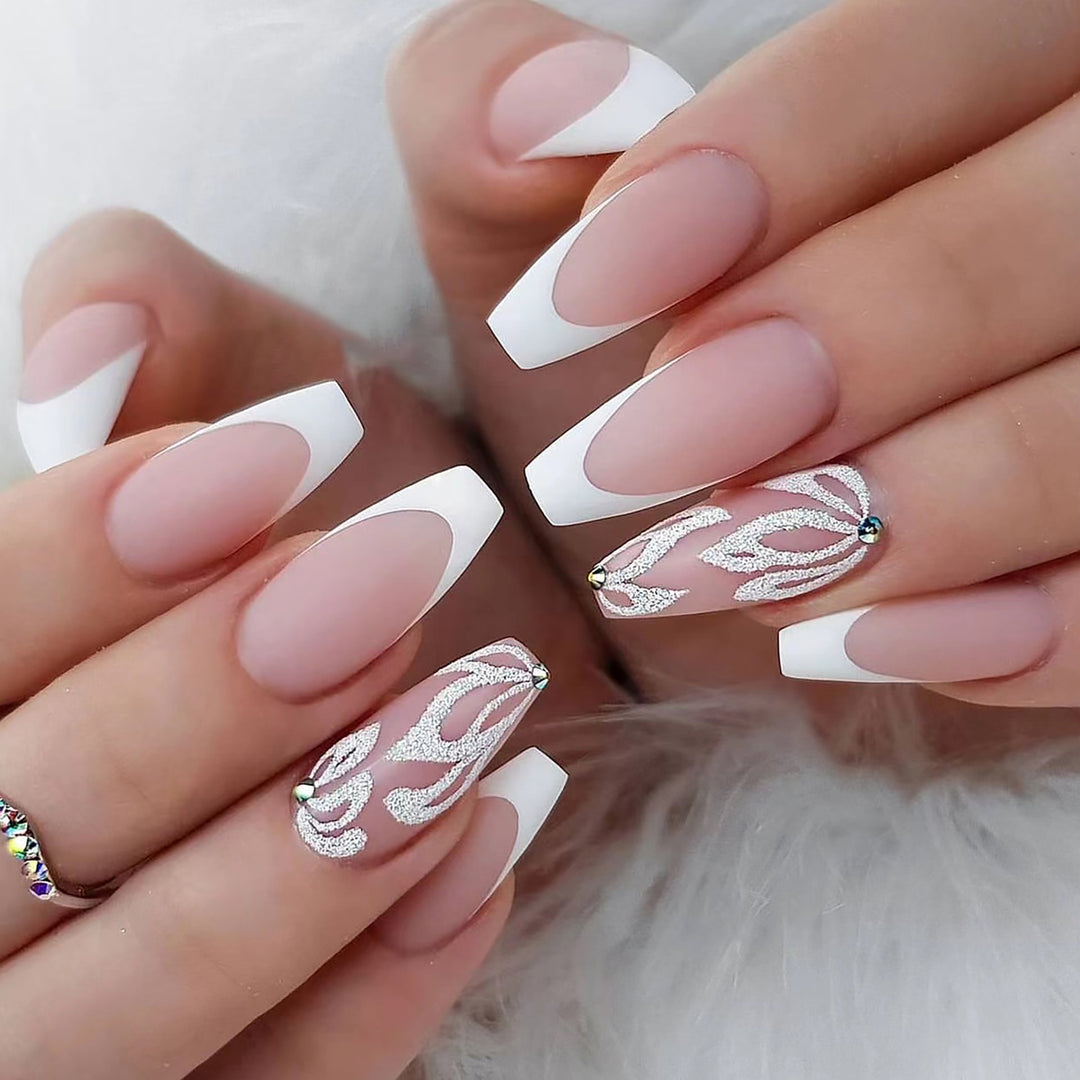 Artfully designed acrylic nails with elegant gradient Stornfield