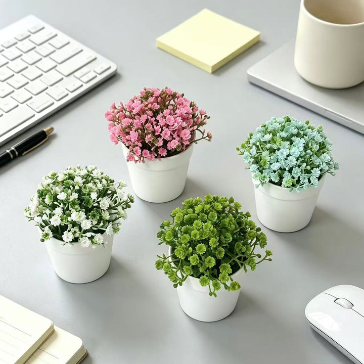 Miniature Artificial Flower Pot Arrangement