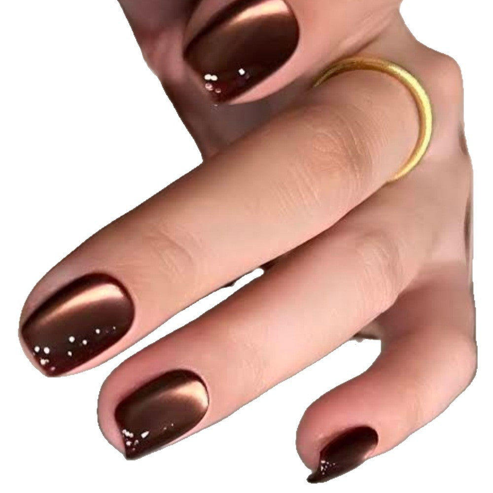 Glossy Short Nail Extensions