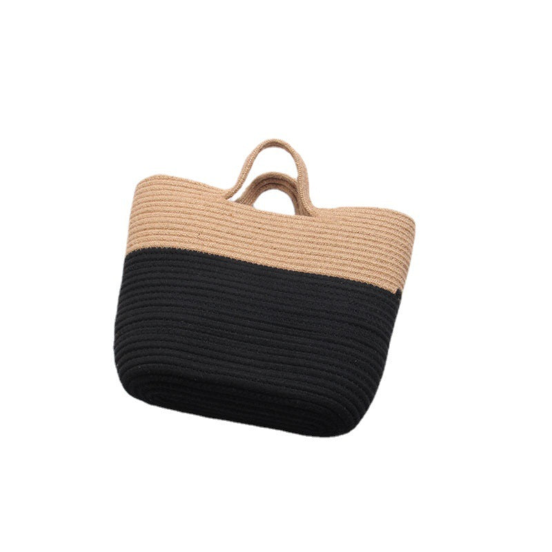 High Quality Woven Basket Bag with Sturdy Short Handles Stornfield