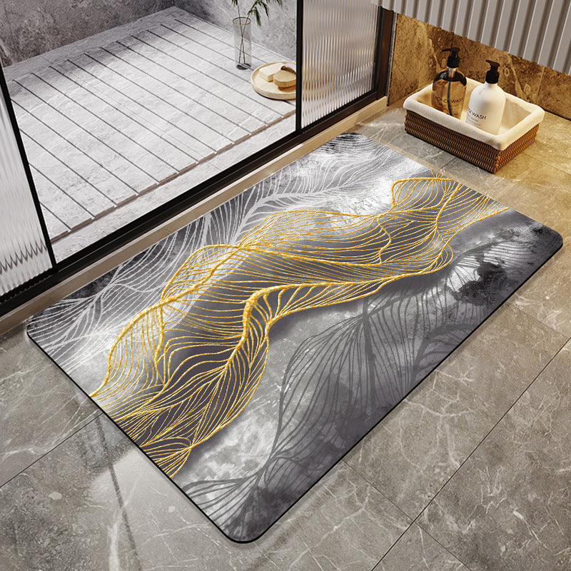 Modern Abstract Leaf Design Area Rug Stornfield