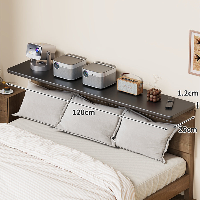 Slim Wall-Mounted Floating Bedside Shelf with Concealed Brackets
