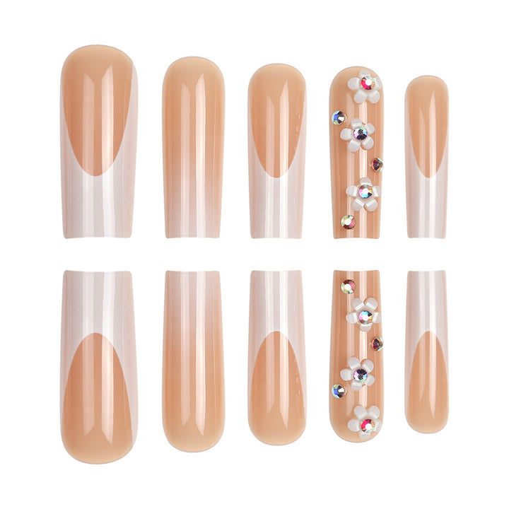 Floral Embellished Stiletto Press-On Nails Stornfield