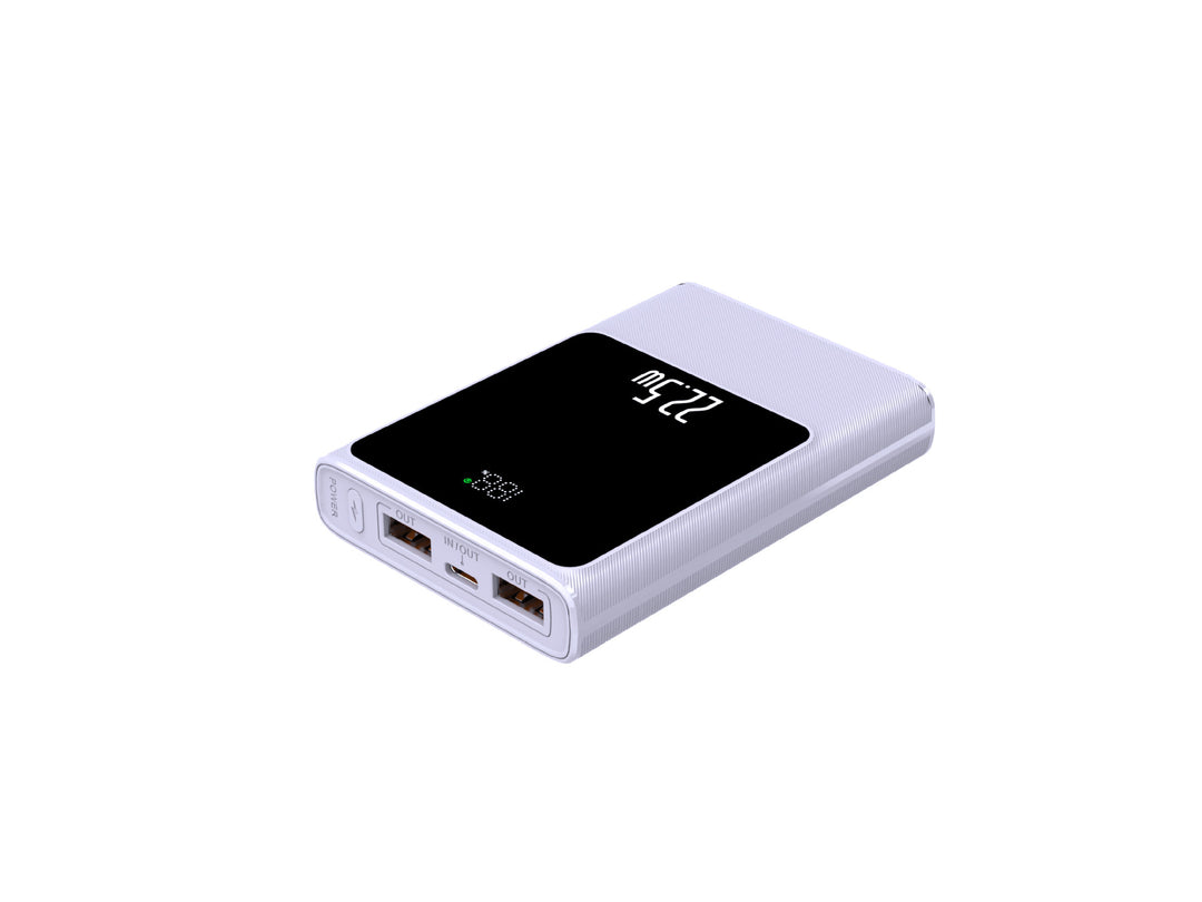 Portable power bank with smart LCD display and dual USB ports Stornfield