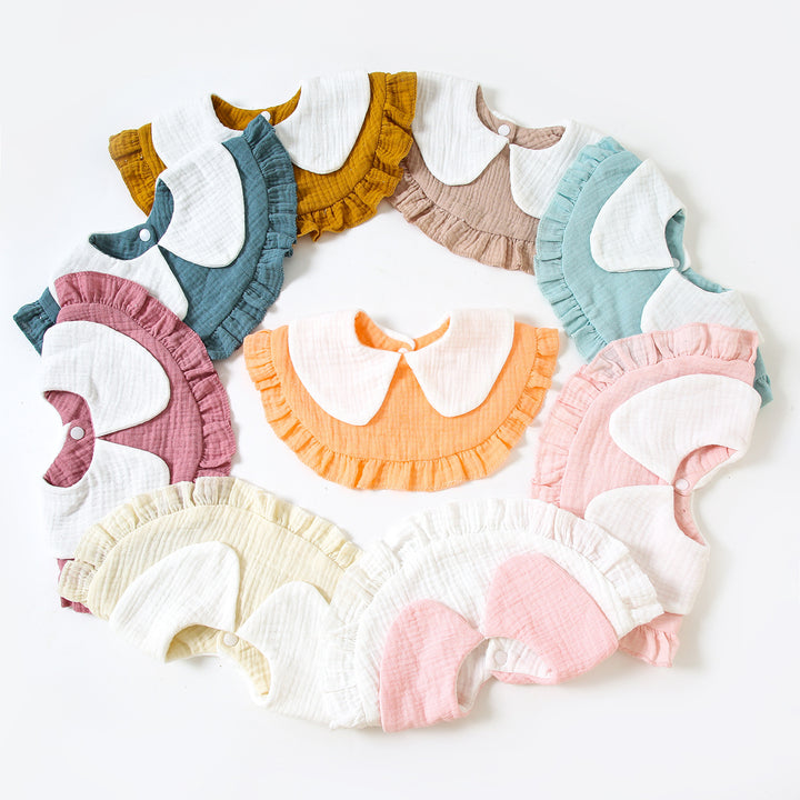 Ruffled Muslin Baby Bib Stornfield