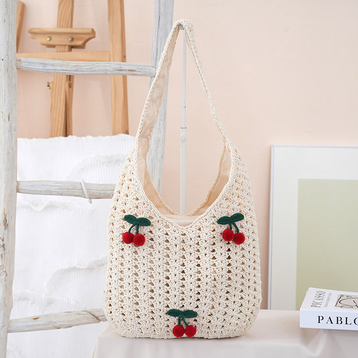 Handcrafted cotton shopper with fruity design Stornfield