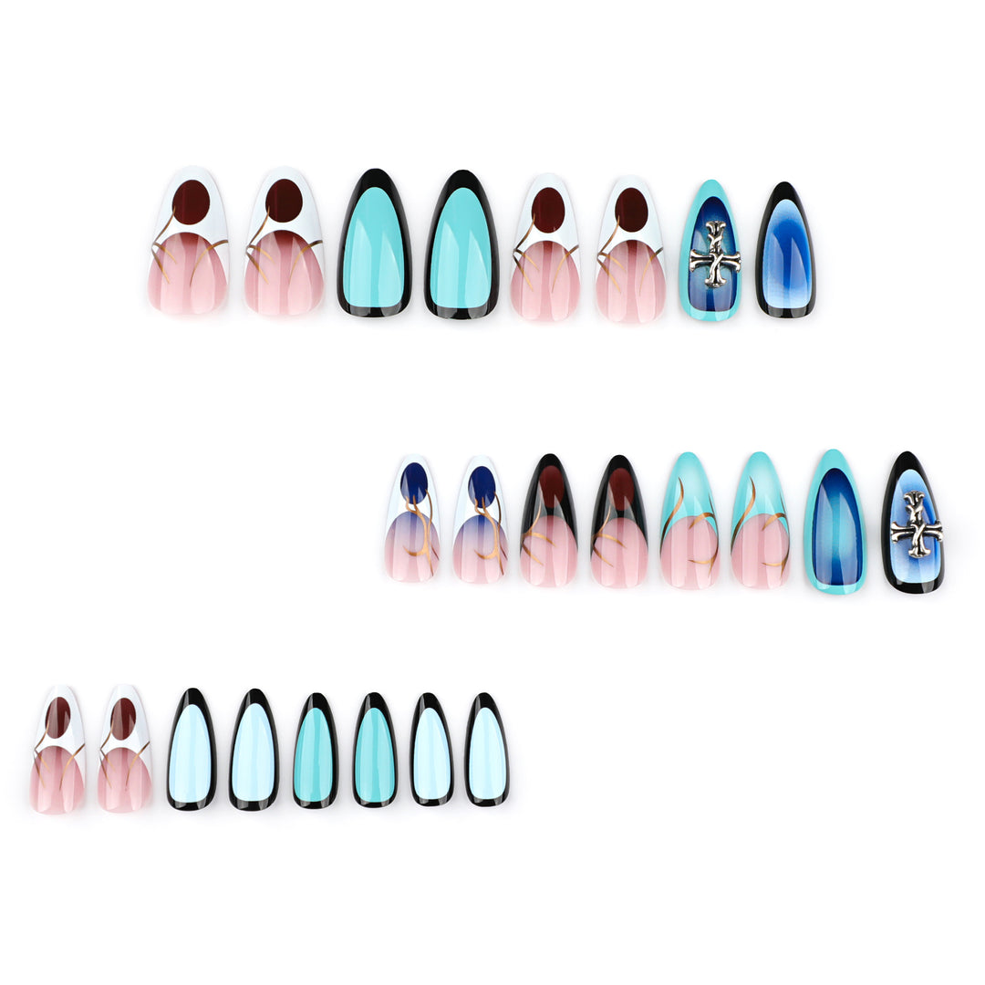 Artful stiletto nails with elegant design and 3D accents Stornfield