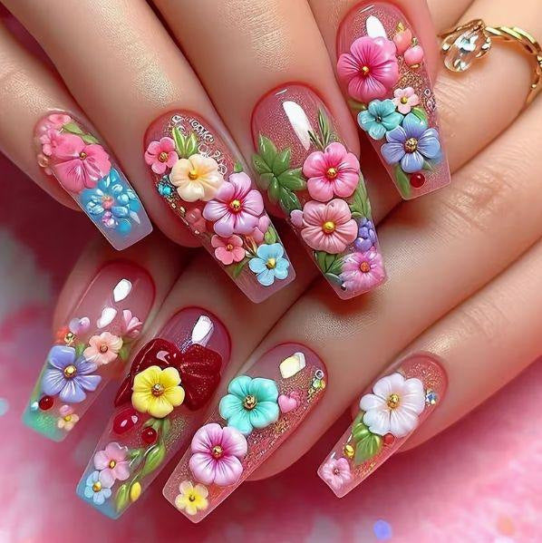 Floral 3D Nail Art Set Stornfield
