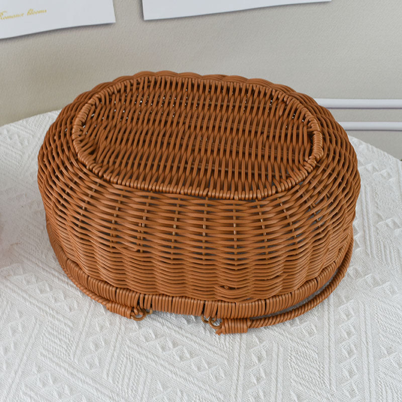 Handcrafted Woven Storage Basket with Lid Stornfield