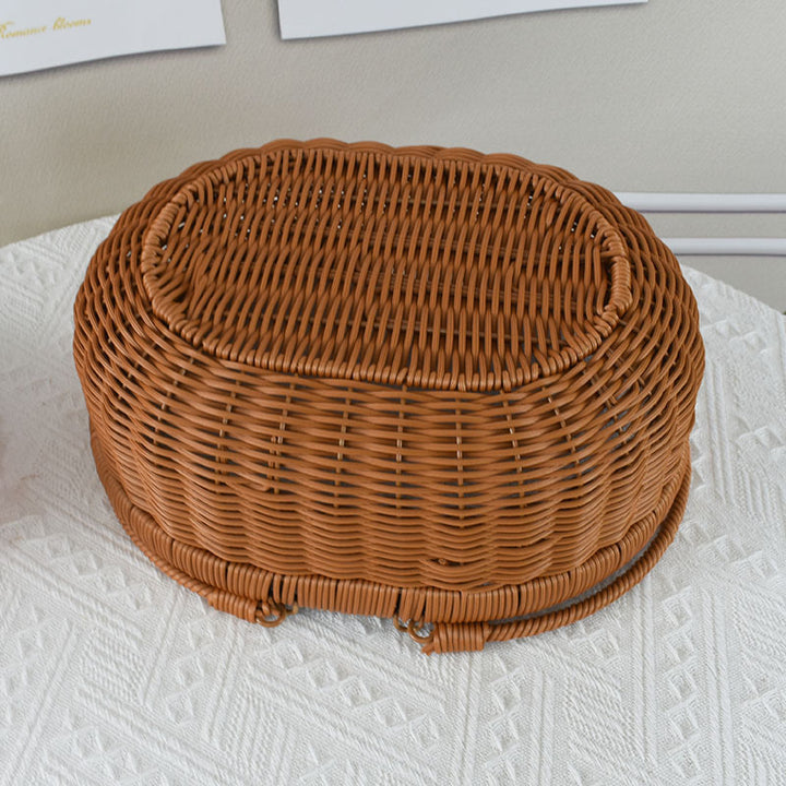 Handcrafted Woven Storage Basket with Lid Stornfield