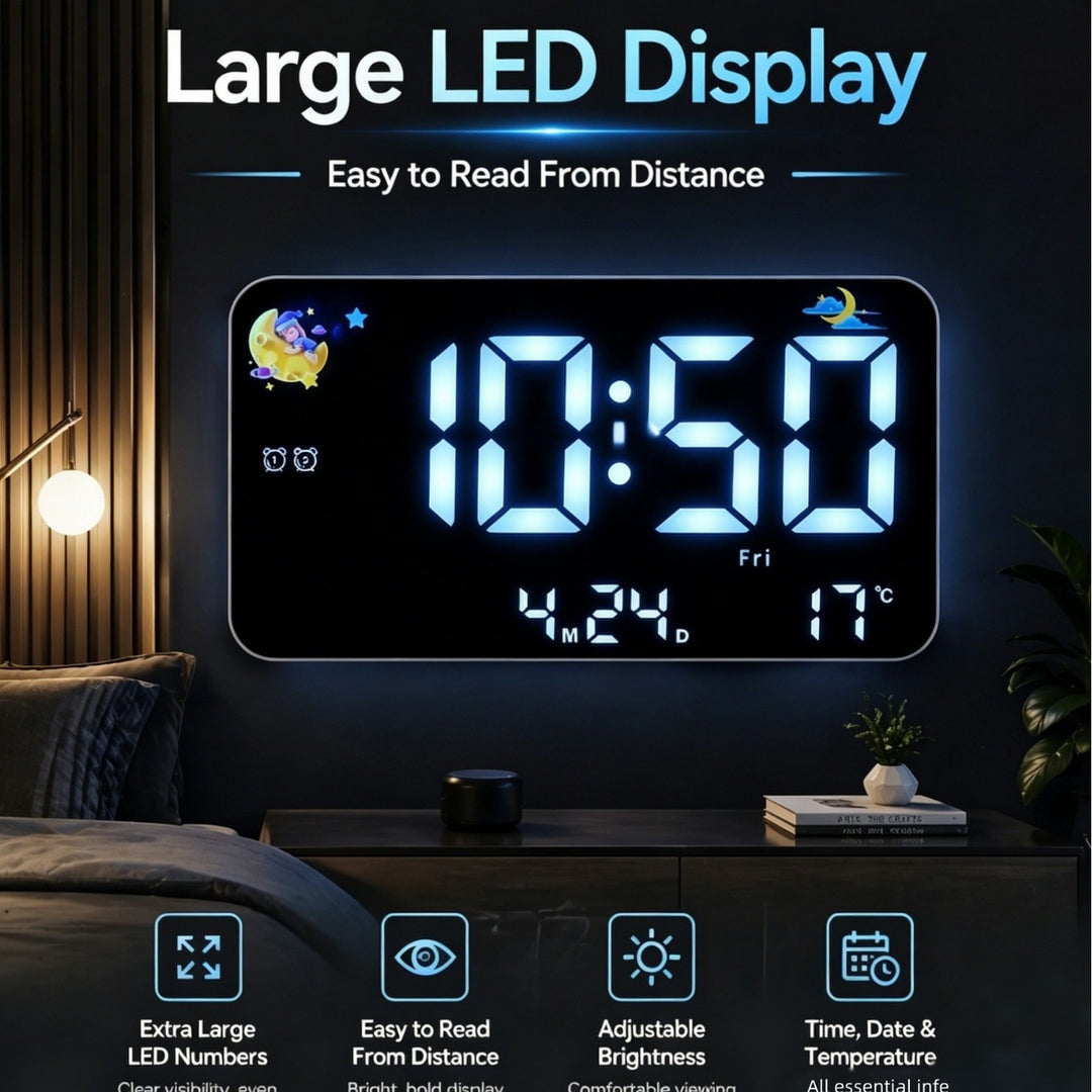 Digital alarm clock with projection and temperature display Stornfield
