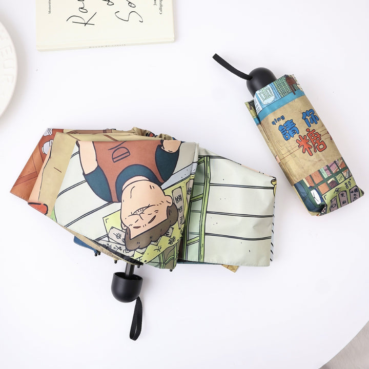 Ladies innovative folding umbrella with unique graphic design Stornfield