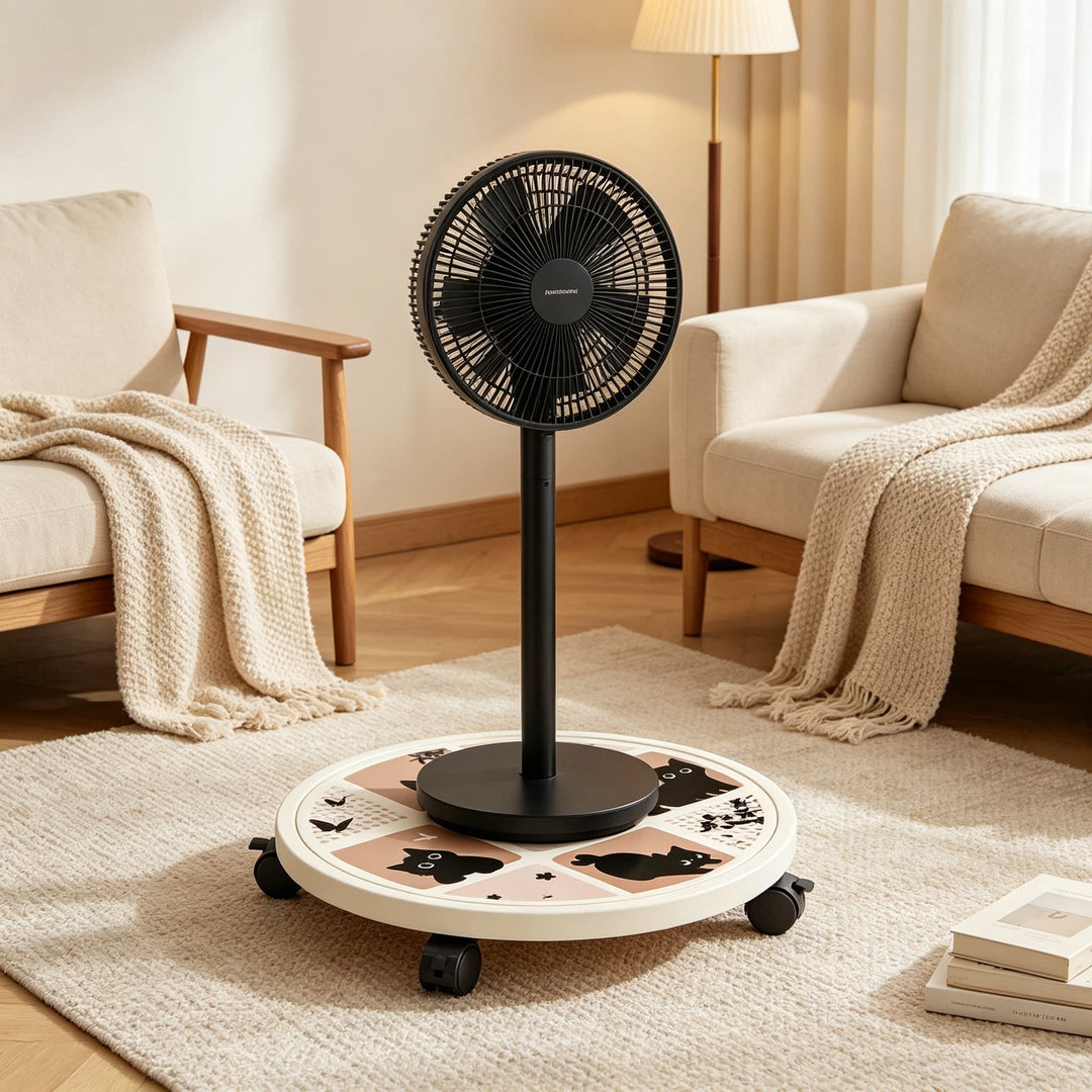 Decorative Round Plant Caster Dolly with Lockable Swivel Wheels
