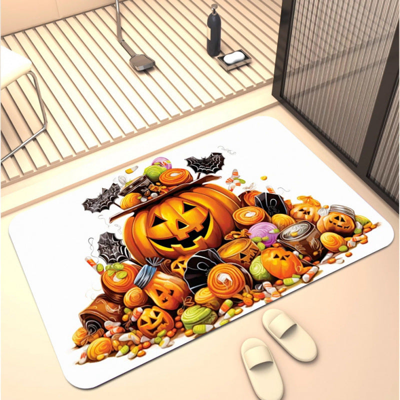 Halloween-Themed Decorative Bath Mat