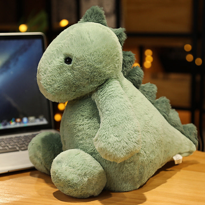 Plush Sitting Dinosaur Cuddle Pillow with Weighted Huggable Body Stornfield