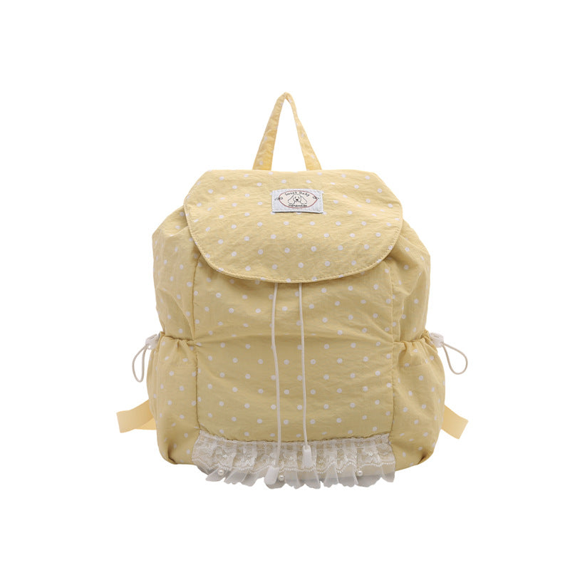 Charming Polka Dot Ruffled Backpack Stornfield