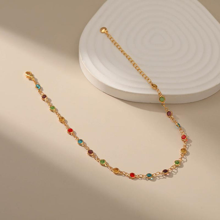 Colorful Gemstone Ankle Bracelet Stornfield