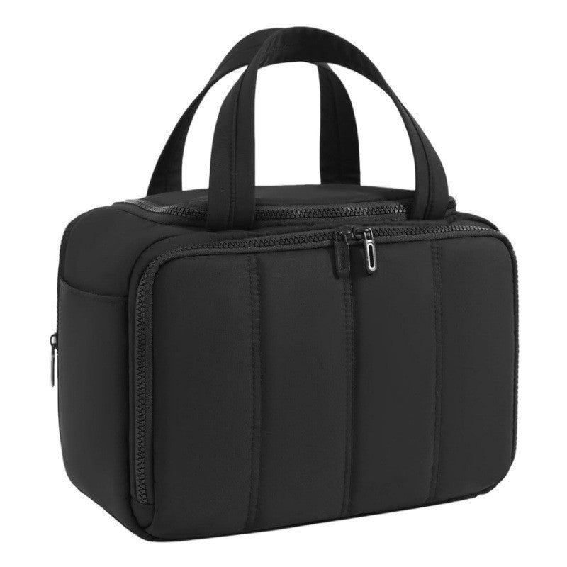 Cosmetic transport bag made of durable material with removable dividers Stornfield