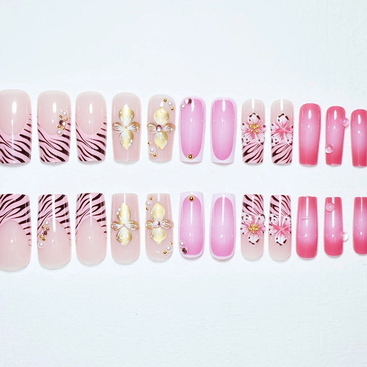 Floral Design Acrylic Nail Art Stornfield