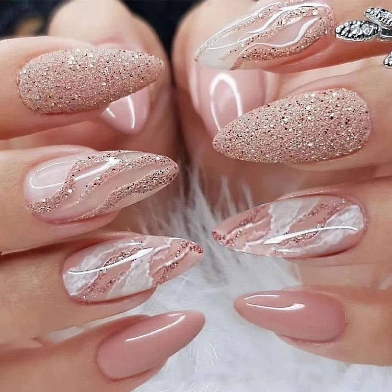 Elegant Glitter Gel Nail Art Tips Stornfield