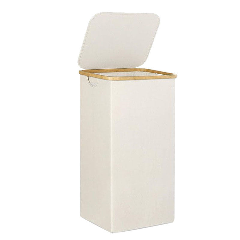 High-quality laundry basket with lid and handle Stornfield