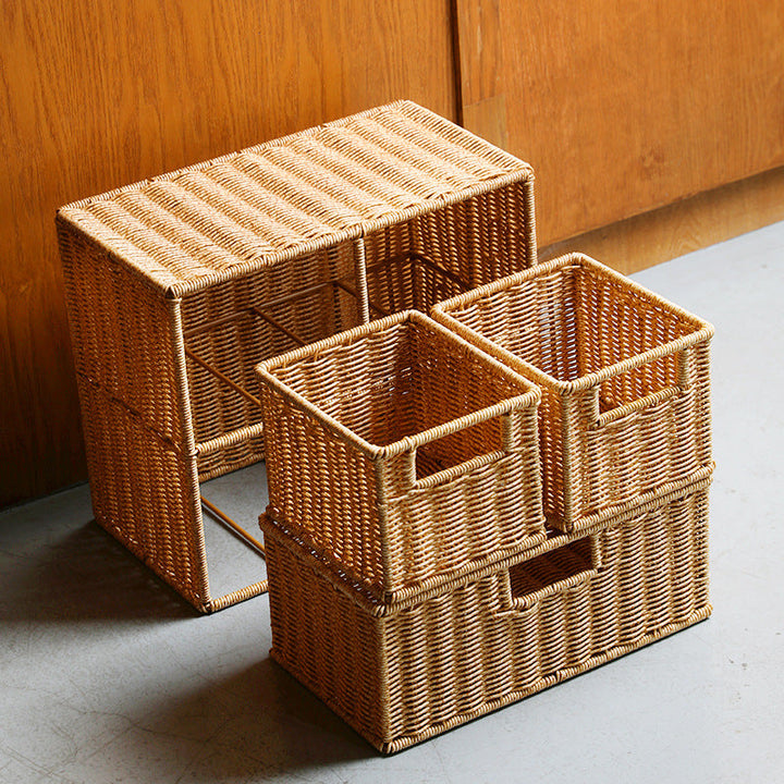 Multi-Drawer Wicker Storage Organizer Stornfield