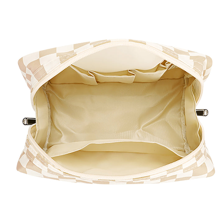 Stylish cosmetic bag with checked pattern Stornfield