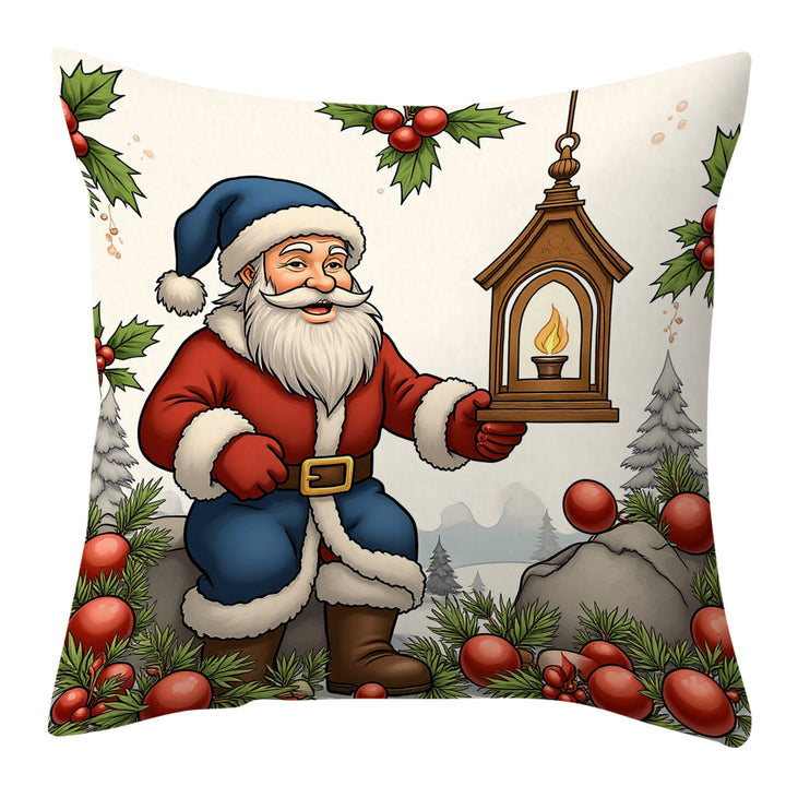 Festive Holiday-Themed Decorative Pillow