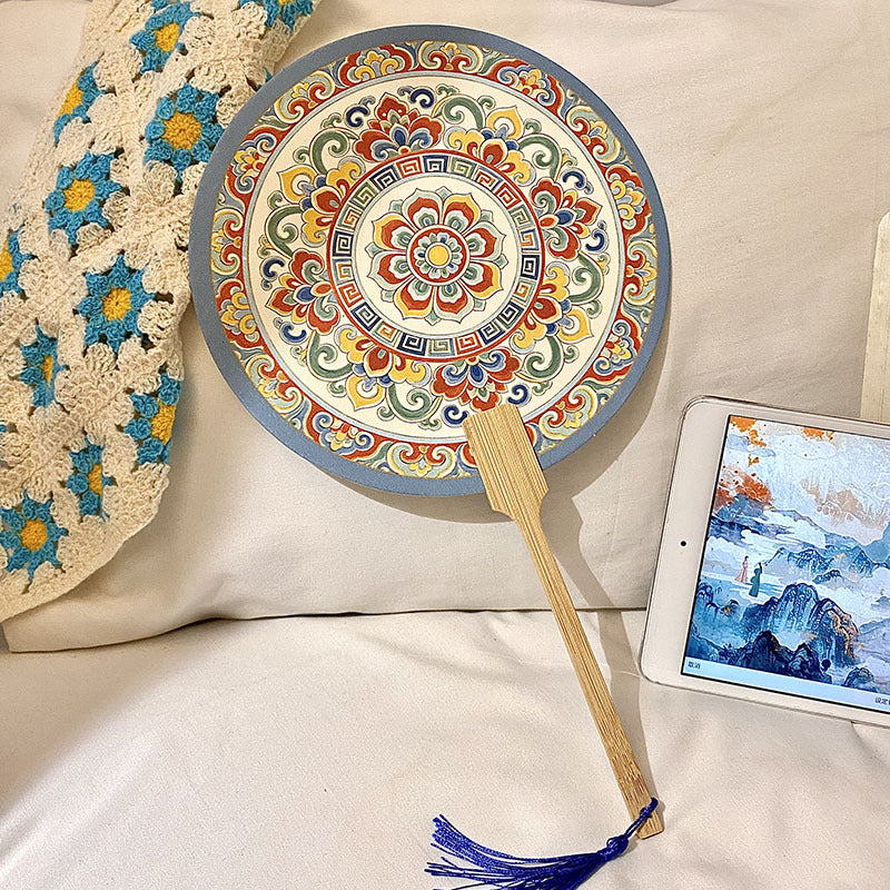 Handmade fan with artistic motif Stornfield