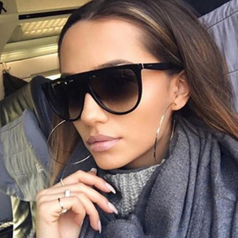 Ladies trendy oversized sunglasses with stylish transparent frame Stornfield