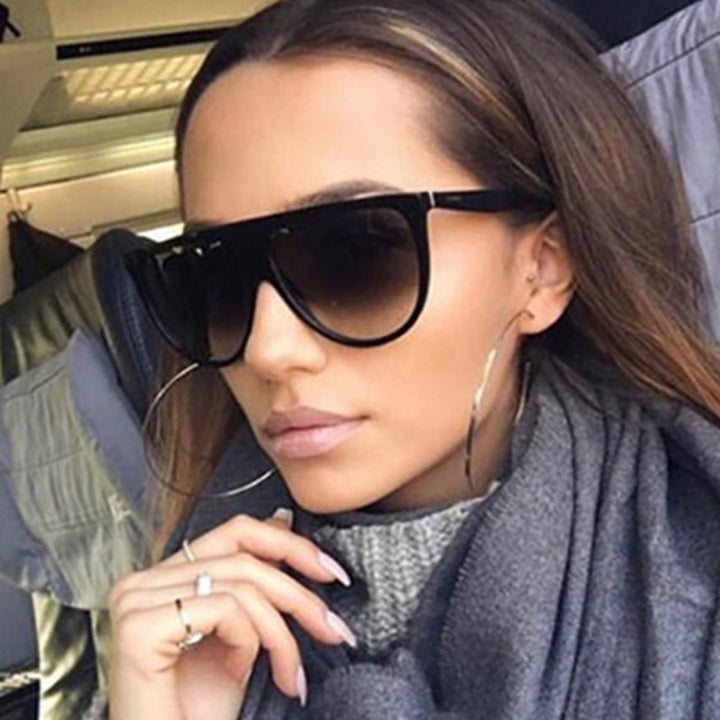 Ladies trendy oversized sunglasses with stylish transparent frame Stornfield