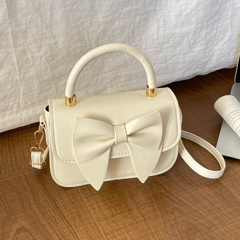 Bow-Accent Structured Handbag